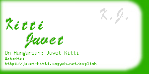 kitti juvet business card
